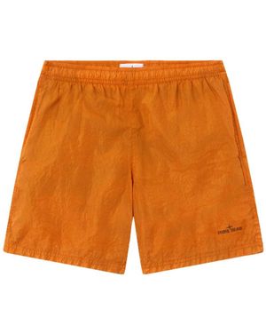Stone Island Badmode ,Oranje ,Nylon Nylon Metal Zwemshorts