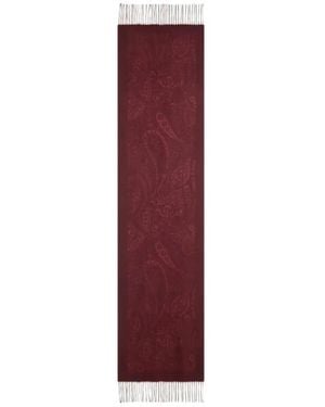 Etro Accessoires ,Rood ,Wol Paisley Jacquard Sjaal
