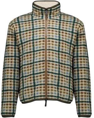Moncler Fitness ,Polyester Reversible Teddy Zip-Up Sweatshirt - Groen