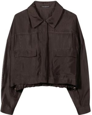 Luisa Cerano Organza Blouse - Zwart