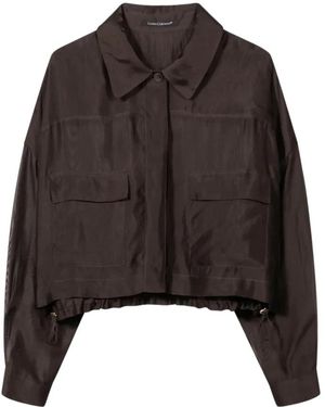 Luisa Cerano Organza Blouse - Zwart