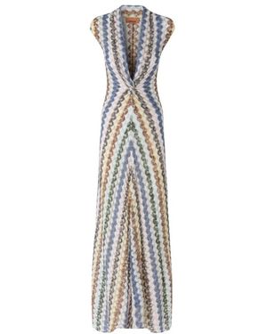 Missoni Kleedjes ,Veelkleurig ,Lange Jurk - Metallic