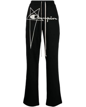 Rick Owens Wide Trousers - Black