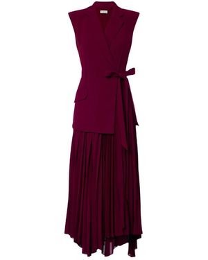 Jonathan Simkhai Kleedjes ,Rood ,Polyester Midi Wikkeljurk - Paars