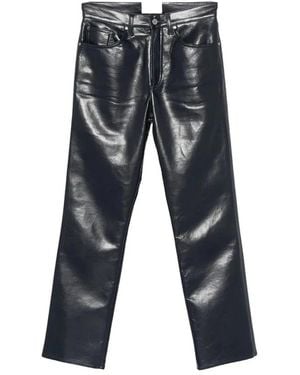 Agolde Leather Trousers - Grigio