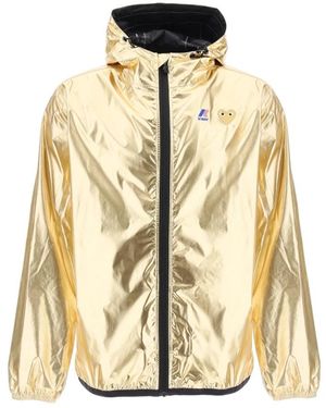 COMME DES GARÇONS PLAY Jassen ,Geel ,Nylon Goud Gelamineerd Ripstop Jack - Metallic