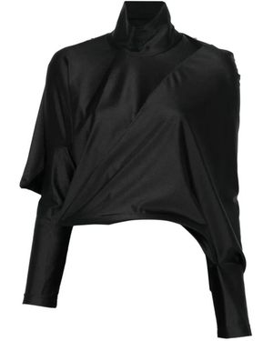 Junya Watanabe Overhemden ,Zwart ,Longsleeve Turtleneck