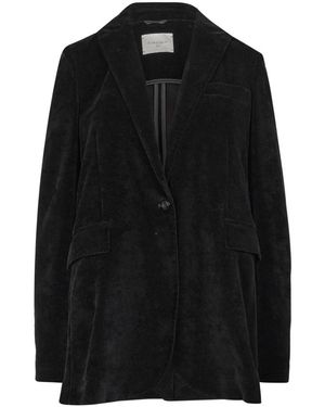 Circolo 1901 Fluwelen Blazer Met Revers Kraag - Zwart