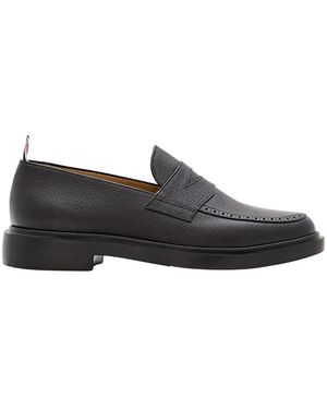 Thom Browne Schwarze penny loafers mit brogue-details