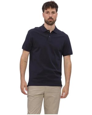 Profuomo Tops ,Blauw ,Katoen Polo Ss Basis Pique