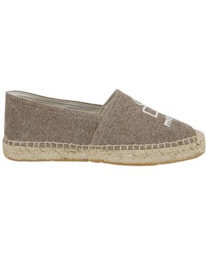 Isabel Marant Canvas Espadrilles Mit Baumwolllogo - Grau