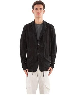 Transit Leinenstrick-Blazer - Schwarz