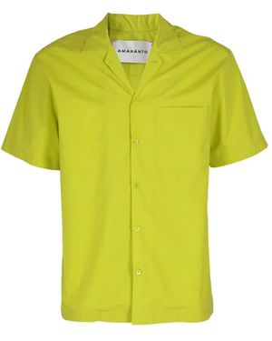 Amaranto Short Sleeve Shirts - Yellow