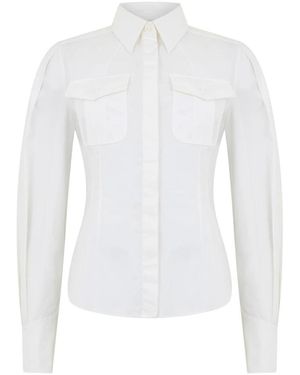 Alberta Ferretti Klassiek Overhemd Met Lange Mouwen - Wit