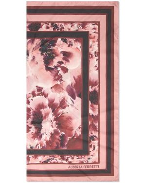 Alberta Ferretti Accessoires ,Veelkleurig ,Printed Scarf - Roze