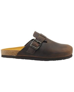 Frau Schoenen ,Bruin ,Leer Boston Mule
