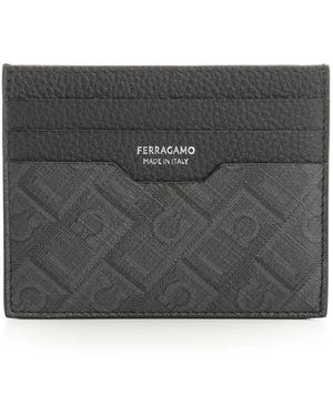 Ferragamo Monogram Kaarthouder - Zwart