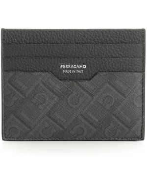 Ferragamo Monogram Kaarthouder - Zwart