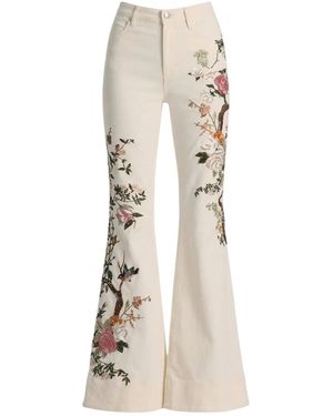 Alice + Olivia Flared Jeans - Natural