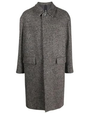 Hevò Single-Breasted Coats - Grigio