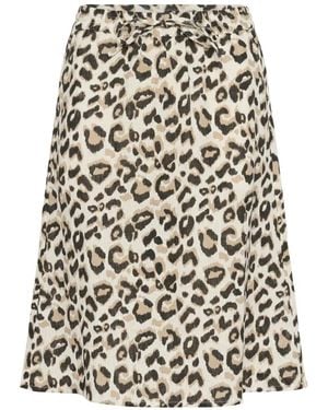 Cream Midi Skirts - Black