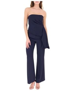 Marella Draped Bandeau Tunic Suit - Blauw