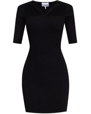 Ganni Short Dresses - Black