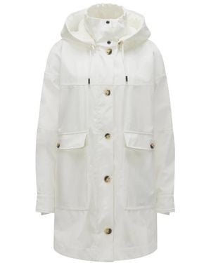 Milestone Chaqueta Elegante Con Capucha Y Bolsillos, Mujer, Talla - Blanco