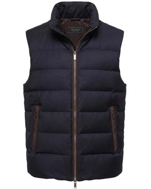 Peserico Jassen ,Blauw ,Wol Gilet Met Vulling