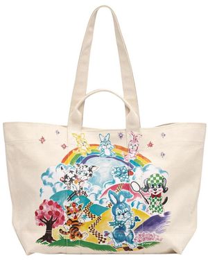 KENZO Tassen ,Katoen Cartoon Large Tote - Blauw