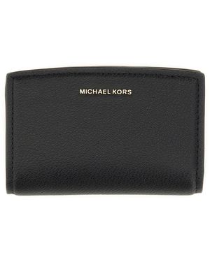 Michael Kors Accessoires ,Zwart ,Leer Bryant Medium Pebbled Leather Wallet