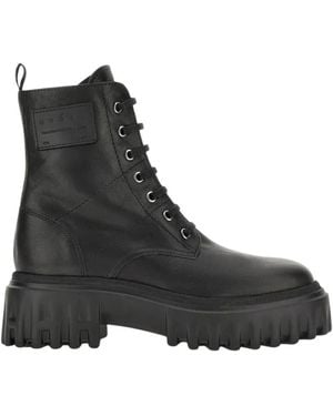 Hogan Schoenen ,Zwart ,Leer H700 Enkellaars