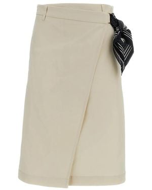 True Royal Midi-Wickelrock - Natur