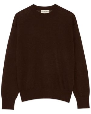 Roy Rogers Merino-Pullover Mit Rundhalsausschnitt - Braun