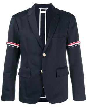 Thom Browne Cotton Twill Grosgrain Armband Sportjas - Blauw