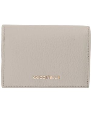 Coccinelle Leder Falt-Brieftasche - Natur