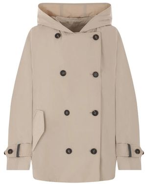 Brunello Cucinelli Double-Breasted Jas - Naturel
