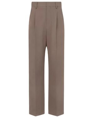 Rossi Broeken ,Grijs ,Bundfaltenhose - Bruin
