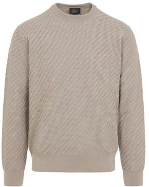 Brioni Round-Neck Knitwear - Gray