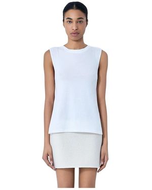 Rier Ärmelloses Baumwoll-Tanktop - Blau