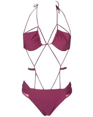 Nensi Dojaka Peonia gathered bra swimsuit - Lila