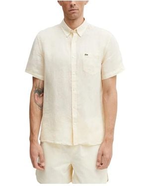 Lacoste Overhemden ,Overhemden Met Korte Mouwen - Naturel