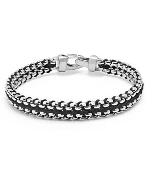 Nialaya Woven Box Chain Bracelet - Metallic