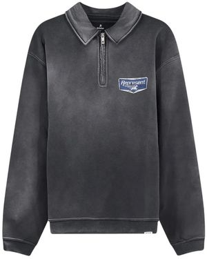 Represent Nothing Faster Quarter Zip Sweatshirt - Grijs
