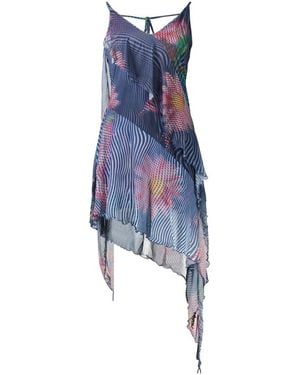 Desigual Nora Patroon Jurk - Blauw
