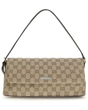 Gucci Gg Supreme Canvas Schultertasche - Mettallic