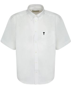 Ami Paris Short Sleeve Hemden - Wit