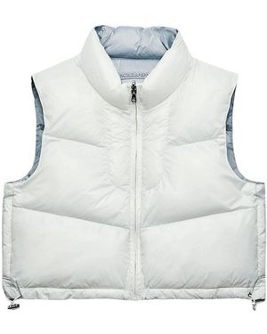 Patrizia Pepe Omkeerbaar Vest Met Hoge Hals - Blauw