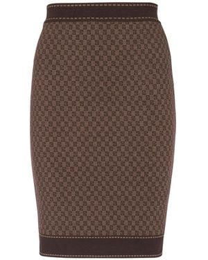 Balmain Pencil Skirts - Marron