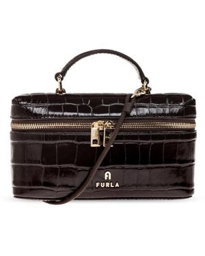 Furla Tassen ,Bruin ,Leer Camelia Micro Bag - Zwart
